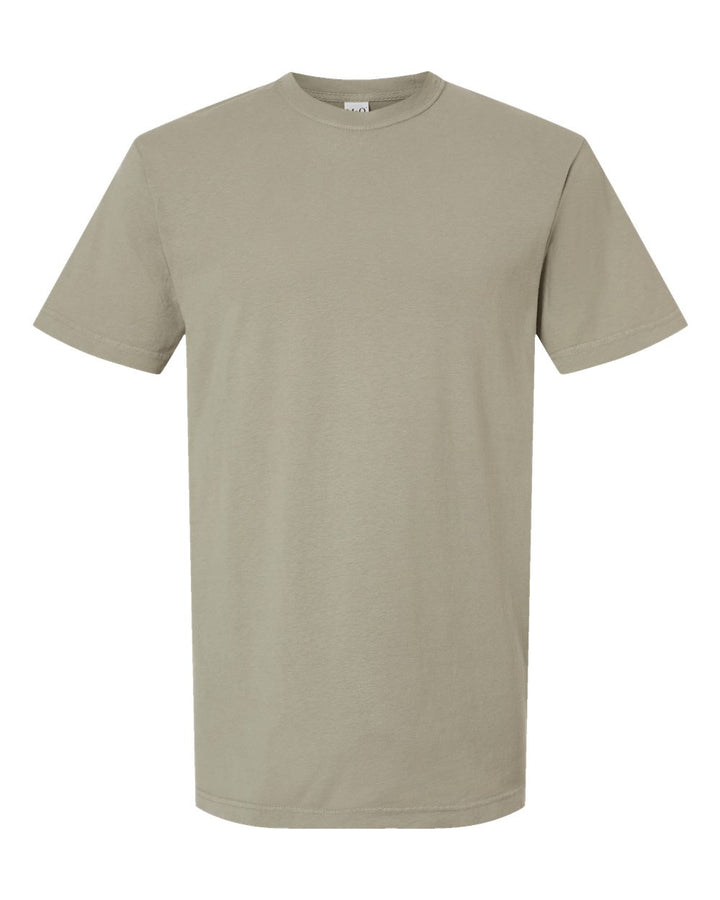 Front View of Sandstone Vintage Garment-Dyed T-Shirt - 6500M