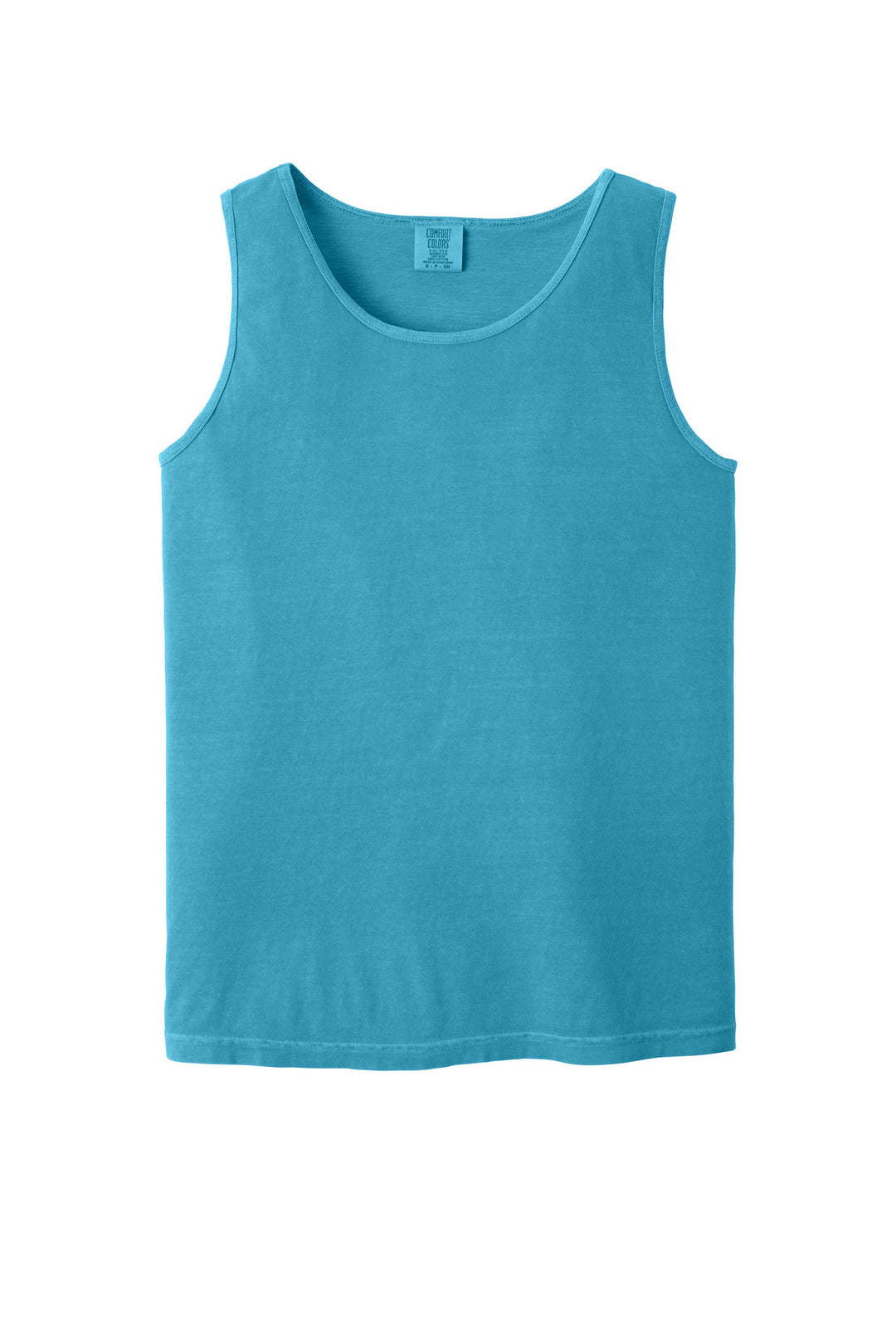 Front View of Sapphire COMFORT COLORS Heavyweight Ring Spun Tank Top. 9360