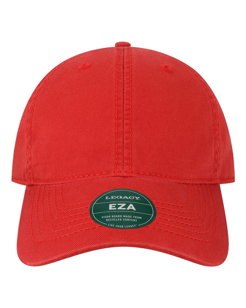 Front View of Scarlet Relaxed Twill Dad Hat - EZA