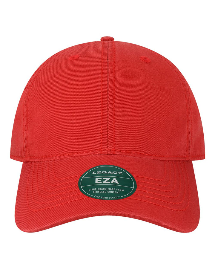 Front View of Scarlet Relaxed Twill Dad Hat - EZA