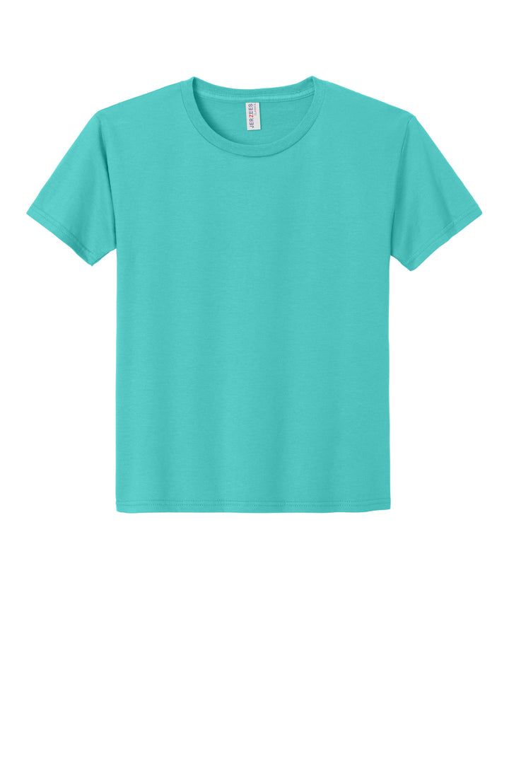 Front View of ScubaBlue Jerzees Classics Youth Cotton T-Shirt 363Y