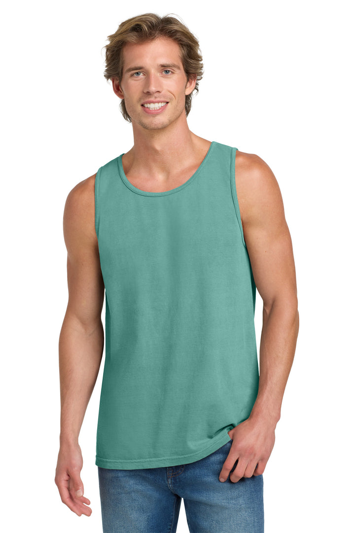 Front View of Seafoam COMFORT COLORS Heavyweight Ring Spun Tank Top. 9360