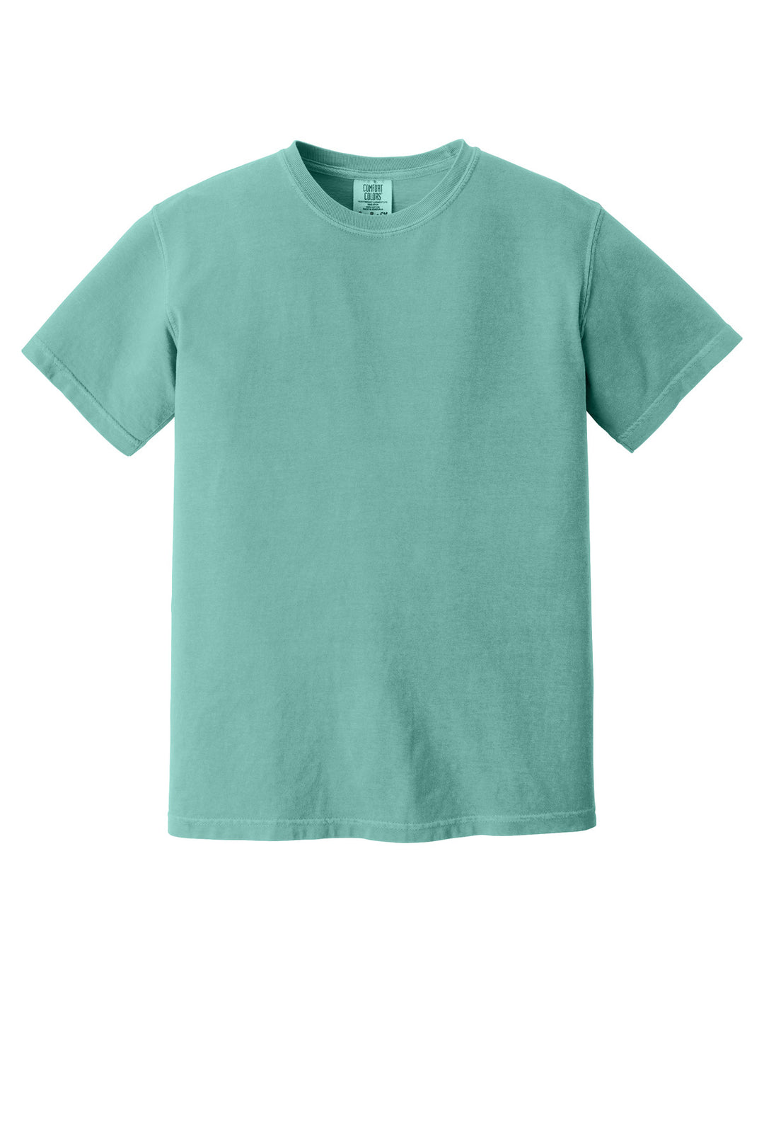 Front View of Seafoam COMFORT COLORS Heavyweight Ring Spun Tee. 1717