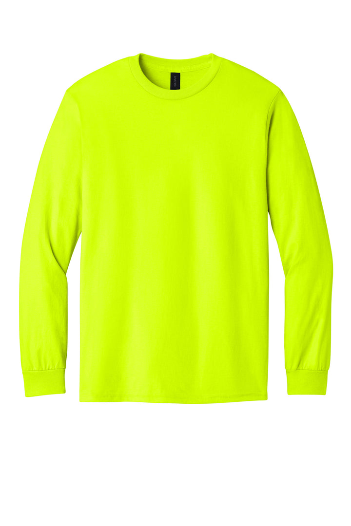 Front View of SftyGrn Gildan - Heavy Cotton 100% Cotton Long Sleeve T-Shirt. 5400