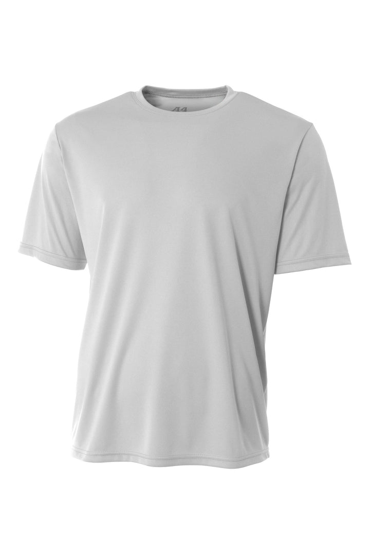 Front View of Silver A4 Youth Cooling Performance Short Sleeve Tee A4NB3142