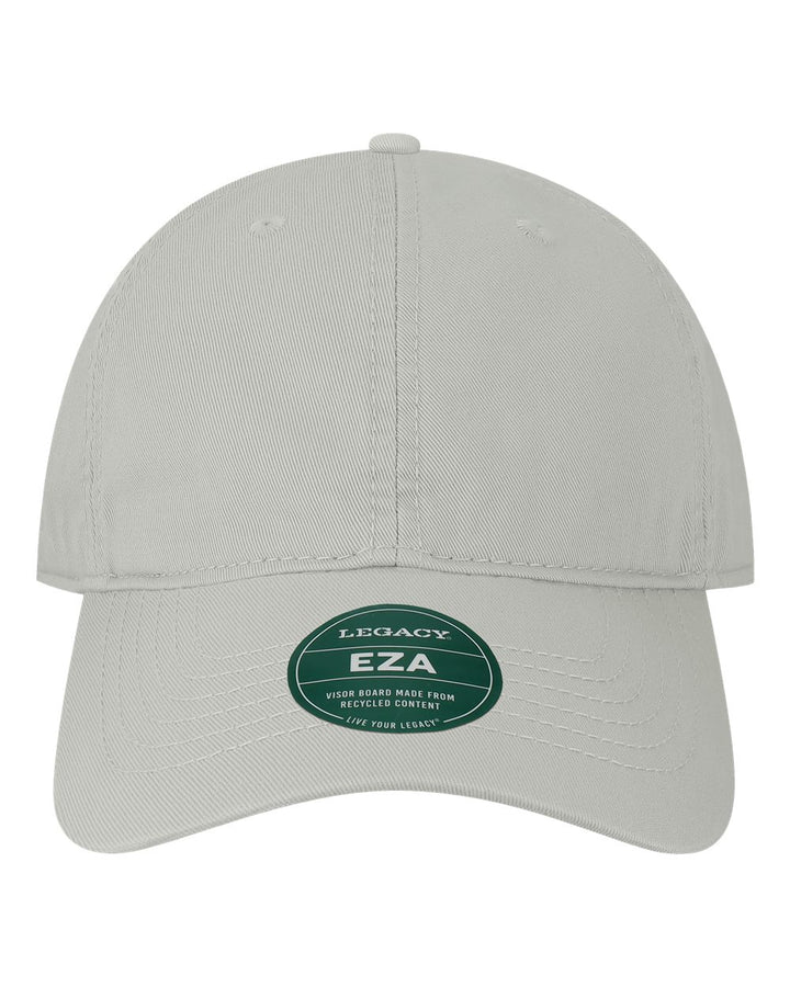 Front View of Silver Relaxed Twill Dad Hat - EZA