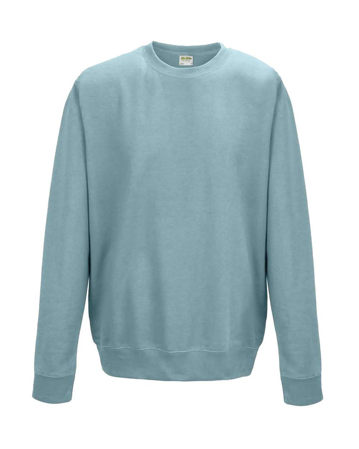 Front View of Sky Blue College Crewneck Sweatshirt - JHA030