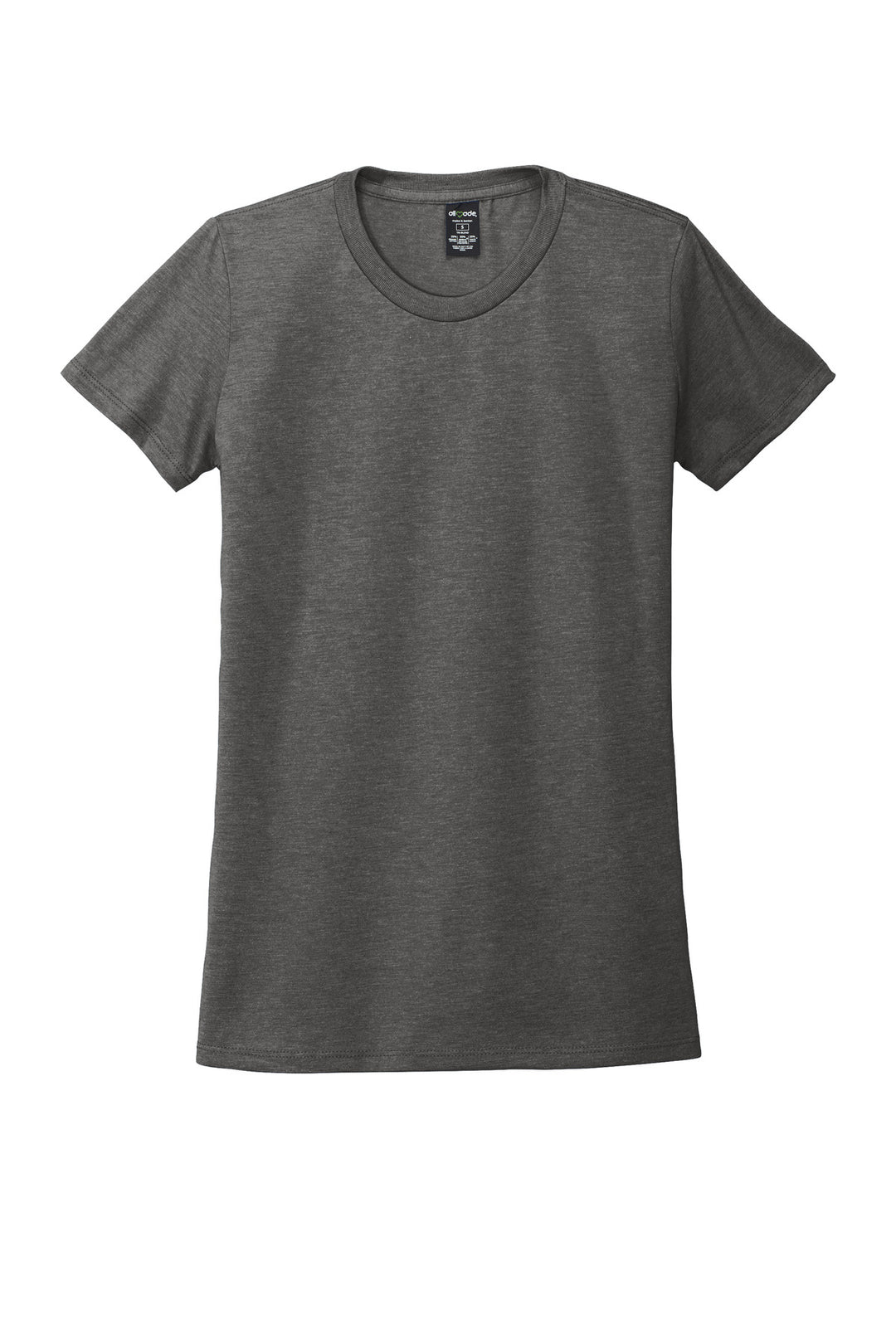 Front View of Space Black Allmade Women's Tri-Blend Tee AL2008