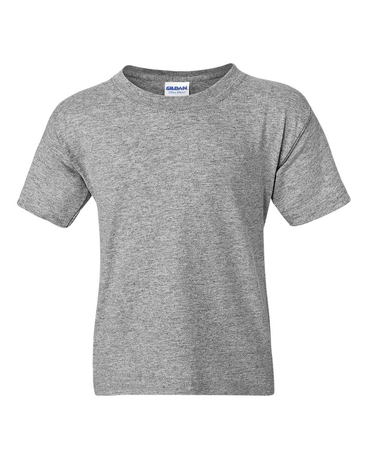 Front View of Sport Grey DryBlend® Youth T-Shirt - 8000B