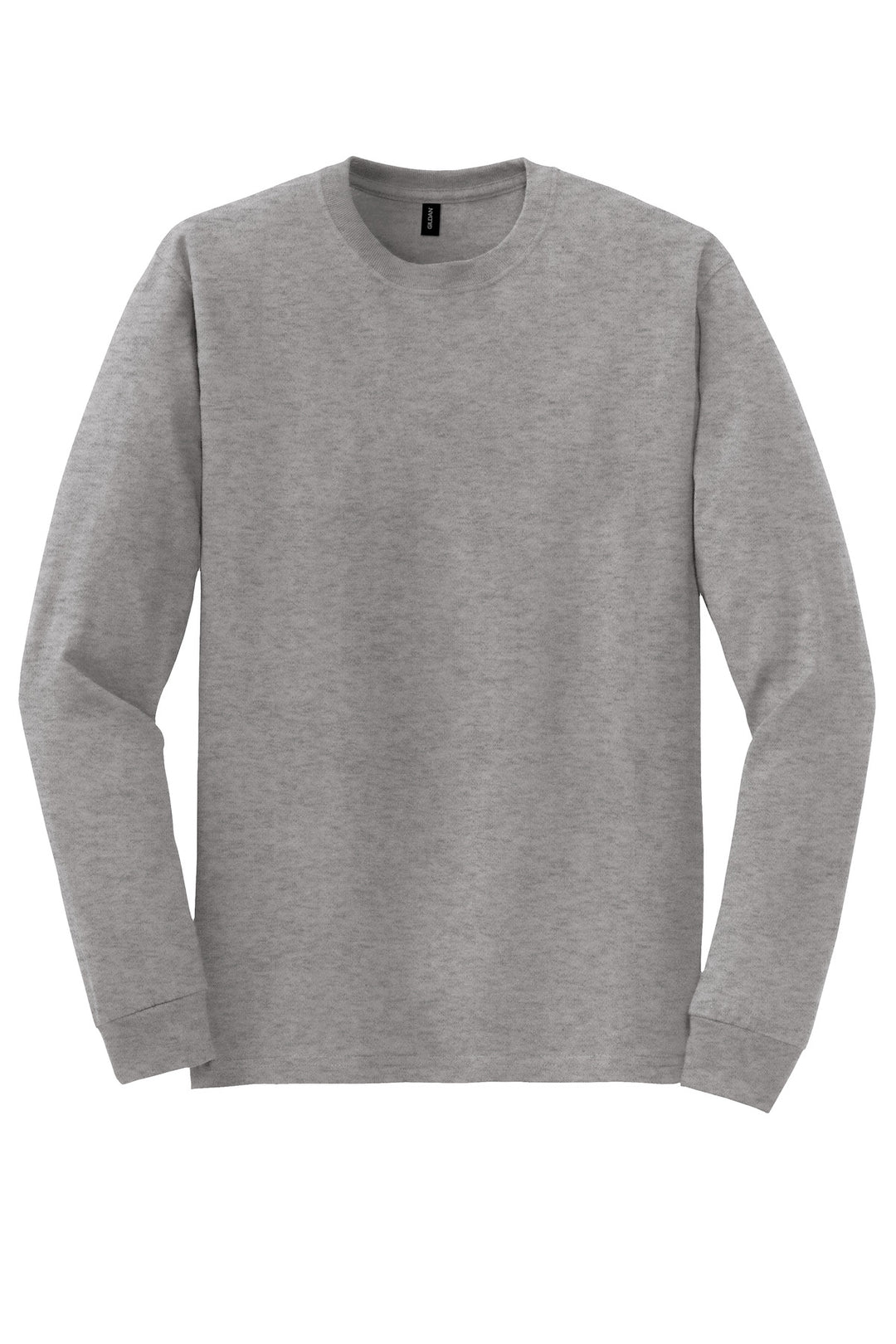 Front View of Sport Grey Gildan - DryBlend 50 Cotton/50 Poly Long Sleeve T-Shirt. 8400