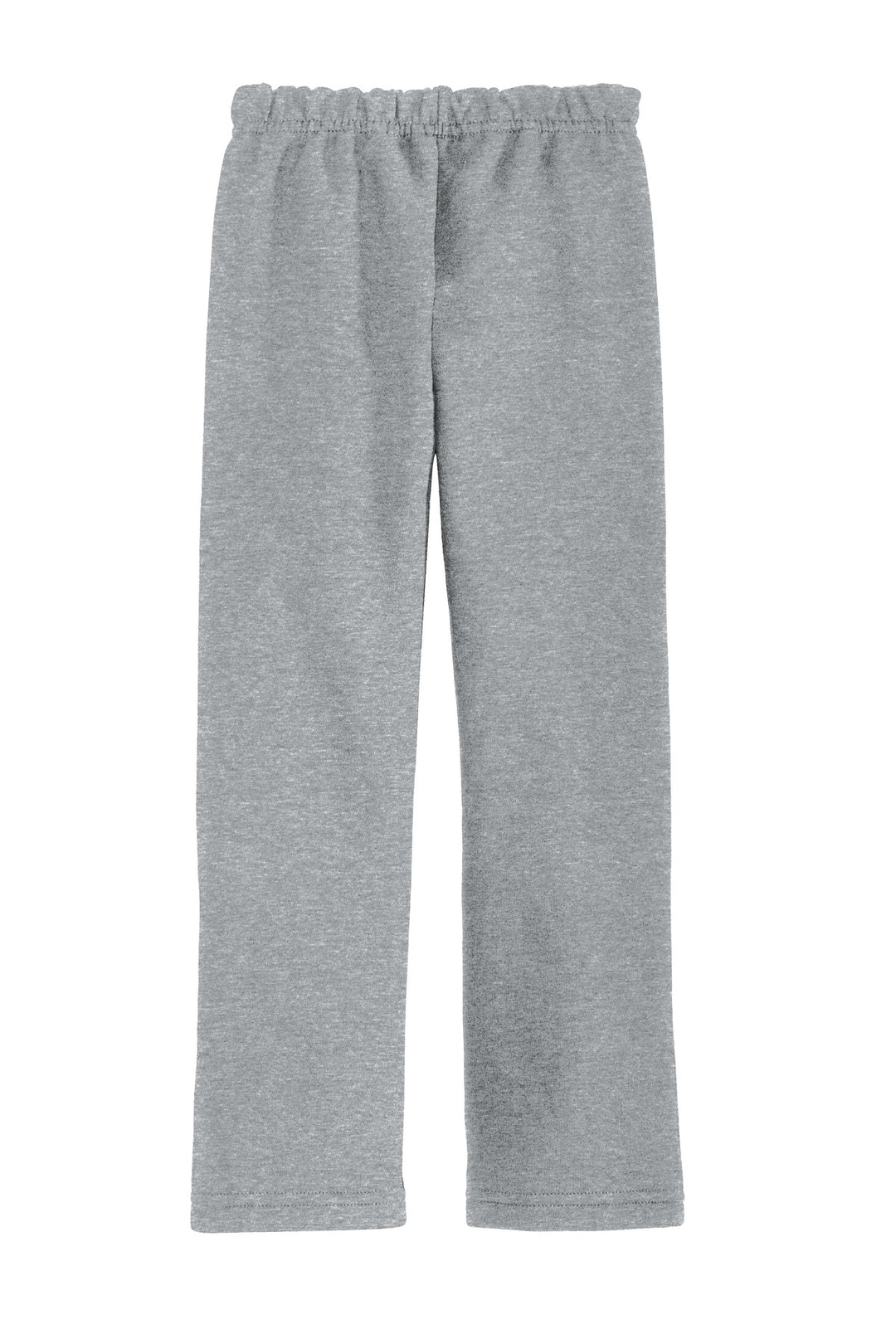 Front View of Sport Grey Gildan Heavy Blend Open Bottom Sweatpant. 18400