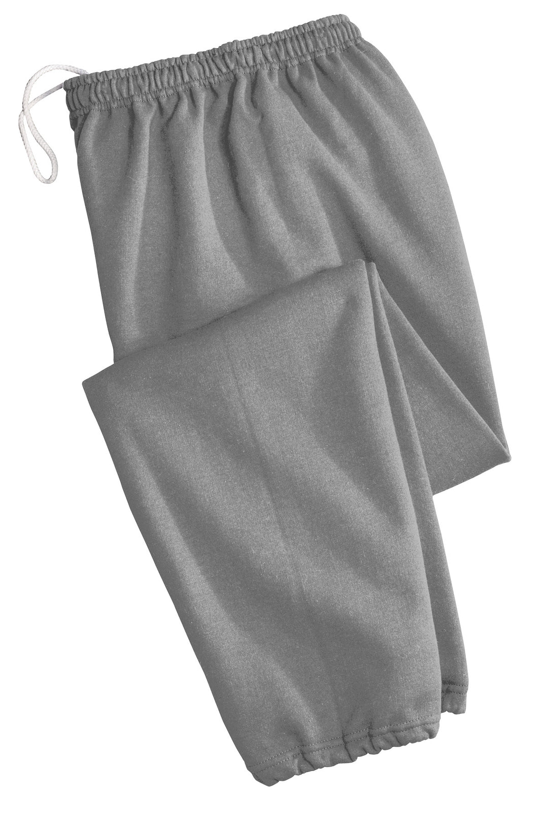 Front View of Sport Grey Gildan Heavy Blend Sweatpant. 18200