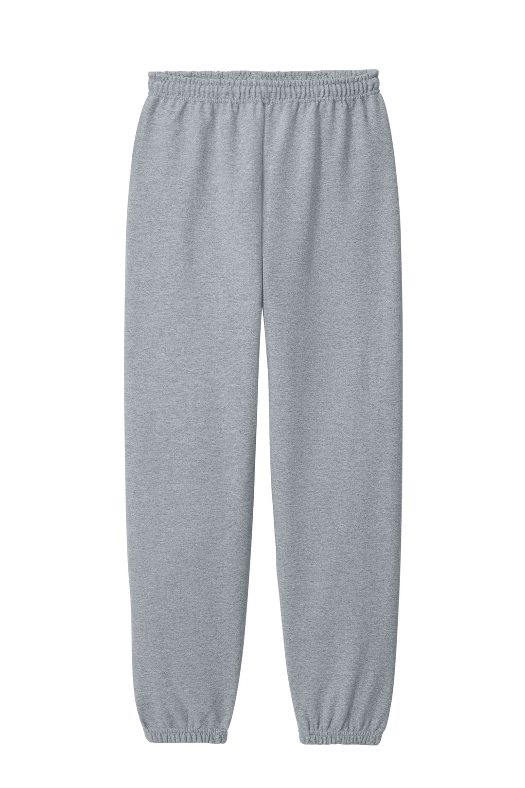 Front View of Sport Grey Gildan Heavy Blend Sweatpant. 18200