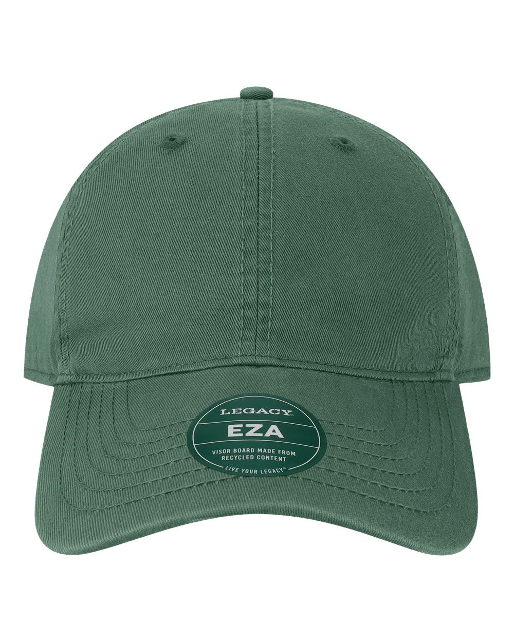 Front View of Spruce Green Relaxed Twill Dad Hat - EZA