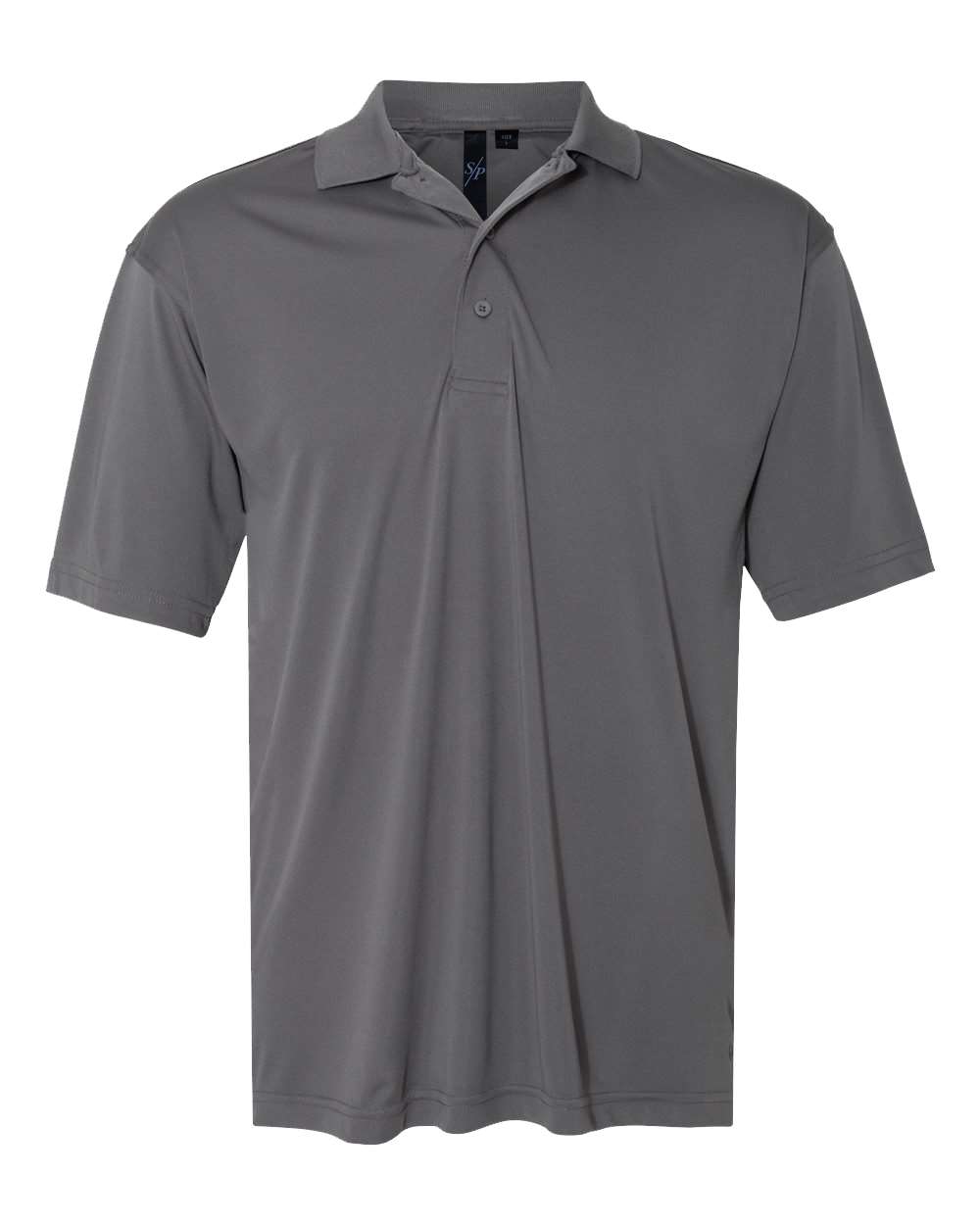 Front View of Steel Value Polyester Polo - 0100