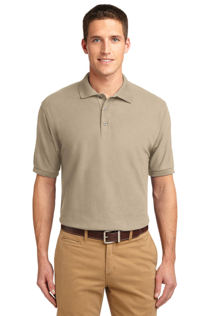 Front View of Stone Port Authority Silk Touch Polo K500