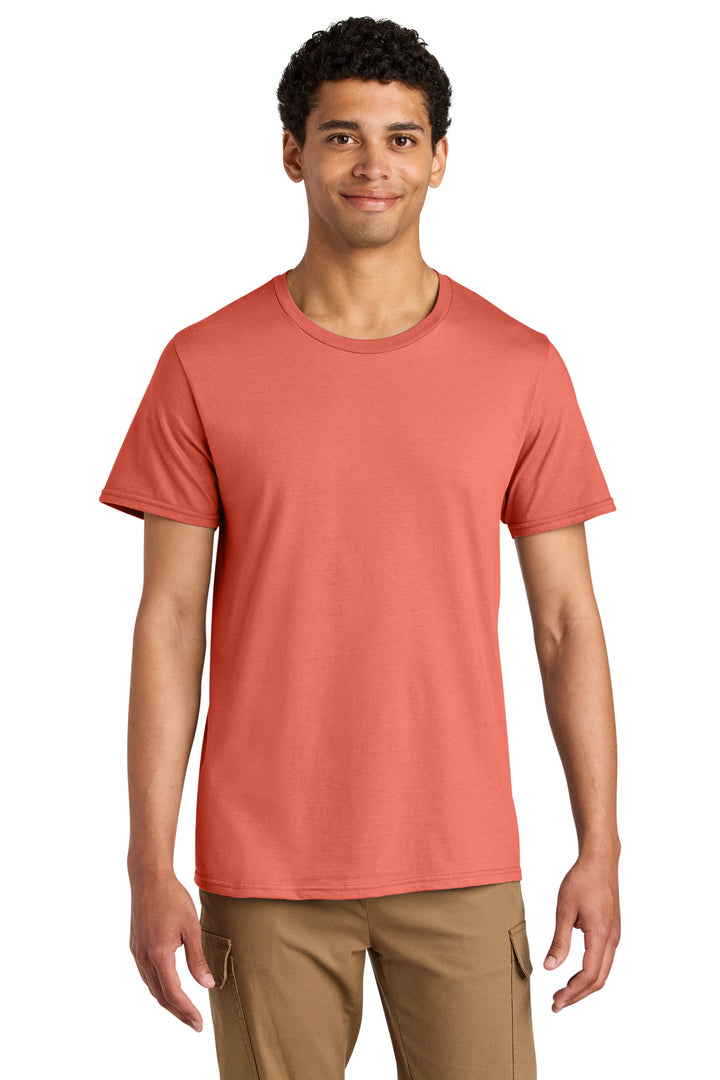 Front View of SunsetCorl Jerzees Unisex Premium Combed Ring Spun Cotton Tee 570M