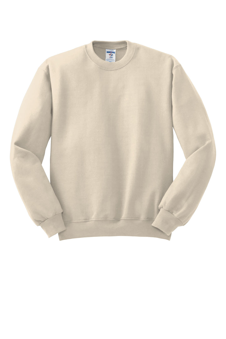 Front View of SwtCrmHthr Jerzees - NuBlend Crewneck Sweatshirt. 562M