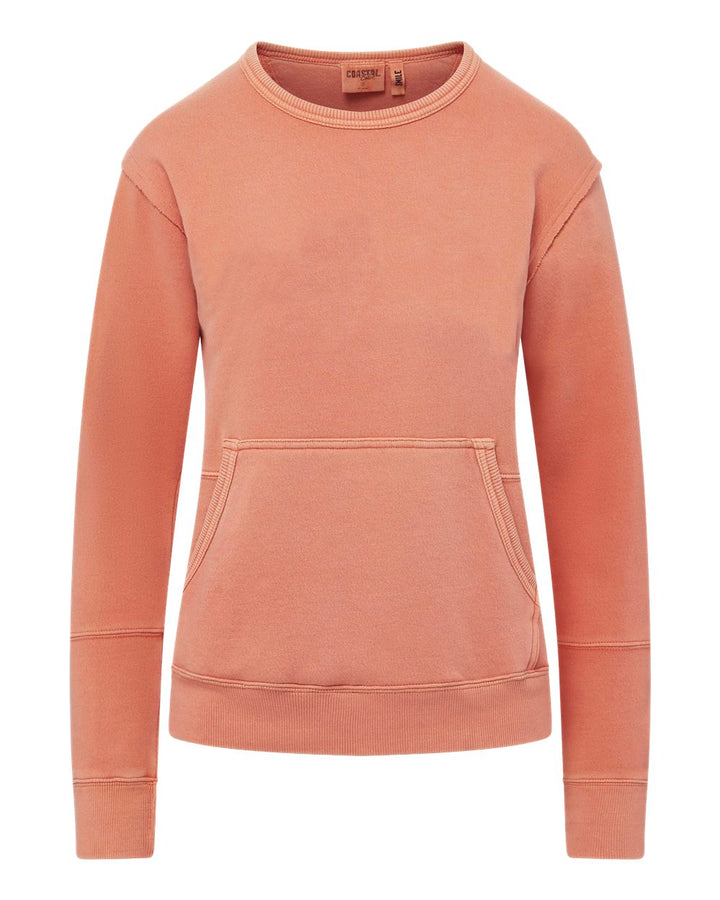 Front View of Tangy Tangerine Women's Coastal Color™ Sweatshirt - W25167