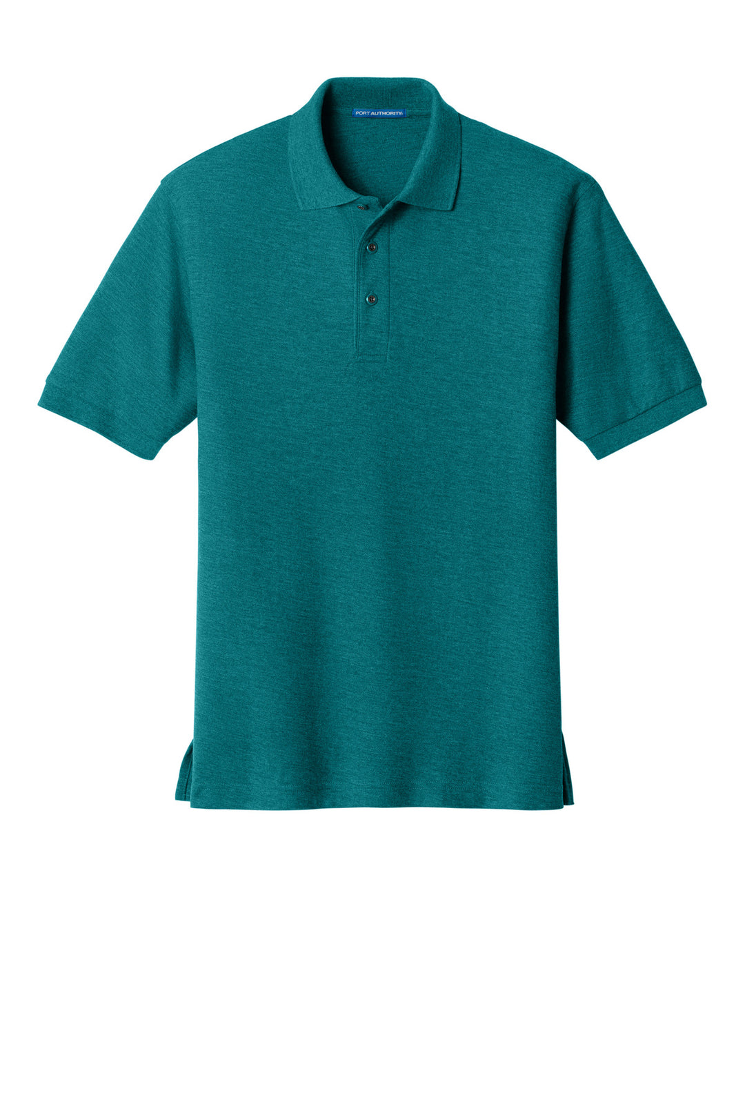 Front View of Teal Green Port Authority Silk Touch Polo K500