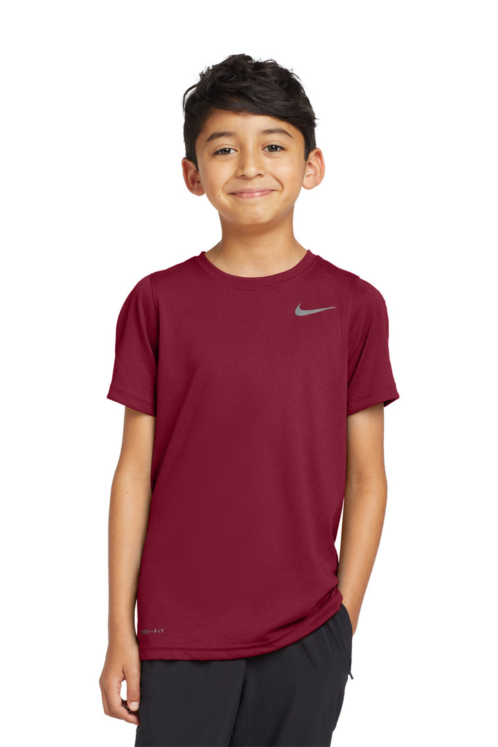 Front View of Team Maroon Nike Youth Legend Tee 840178