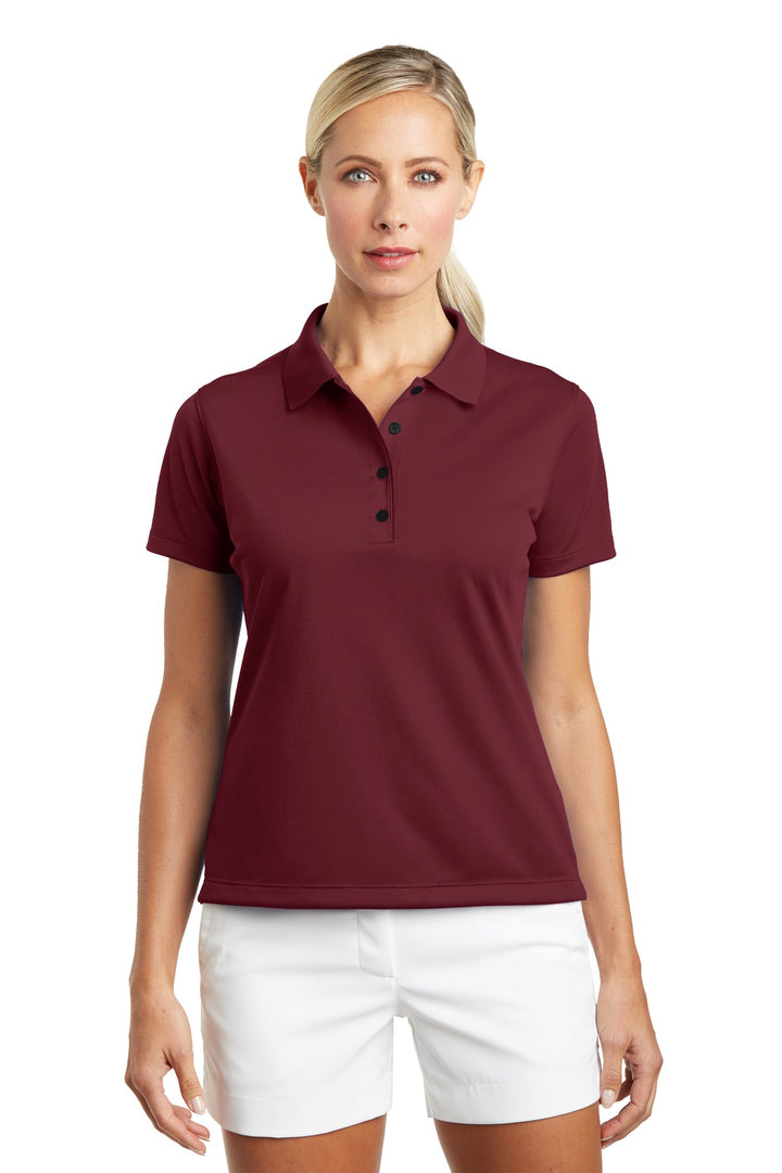 Front View of Team Red Nike Women's Tech Basic Dri-FIT Polo. 203697