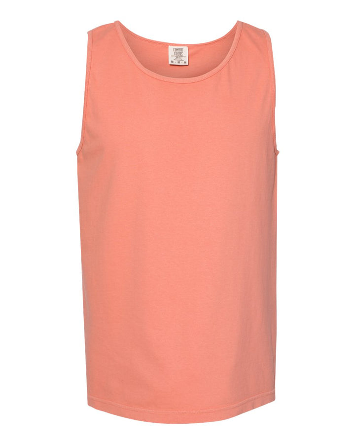 Front View of Terracotta Garment-Dyed Heavyweight Tank Top - 9360