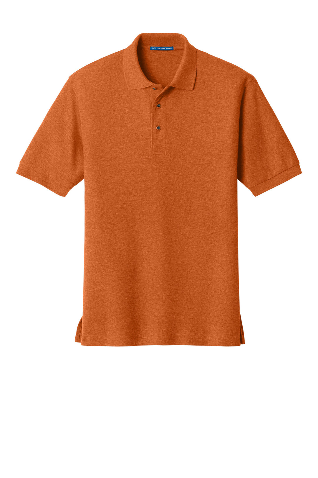 Front View of Texas Orange Port Authority Silk Touch Polo K500