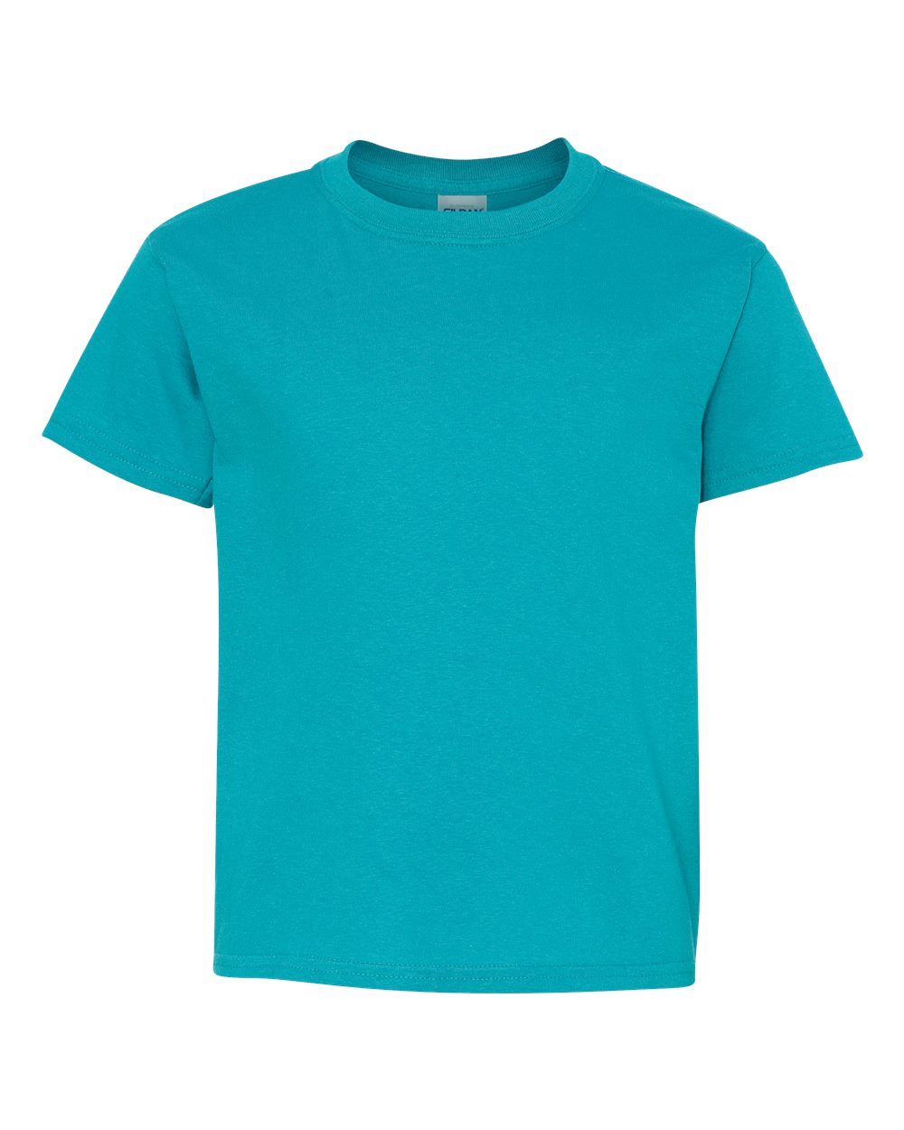 Front View of Tropical Blue Heavy Cotton™ Youth T-Shirt - 5000B