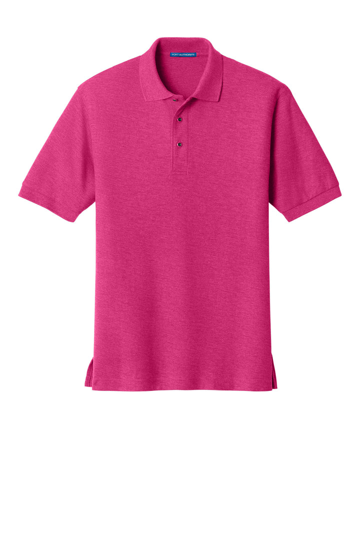 Front View of Tropical Pink Port Authority Silk Touch Polo K500