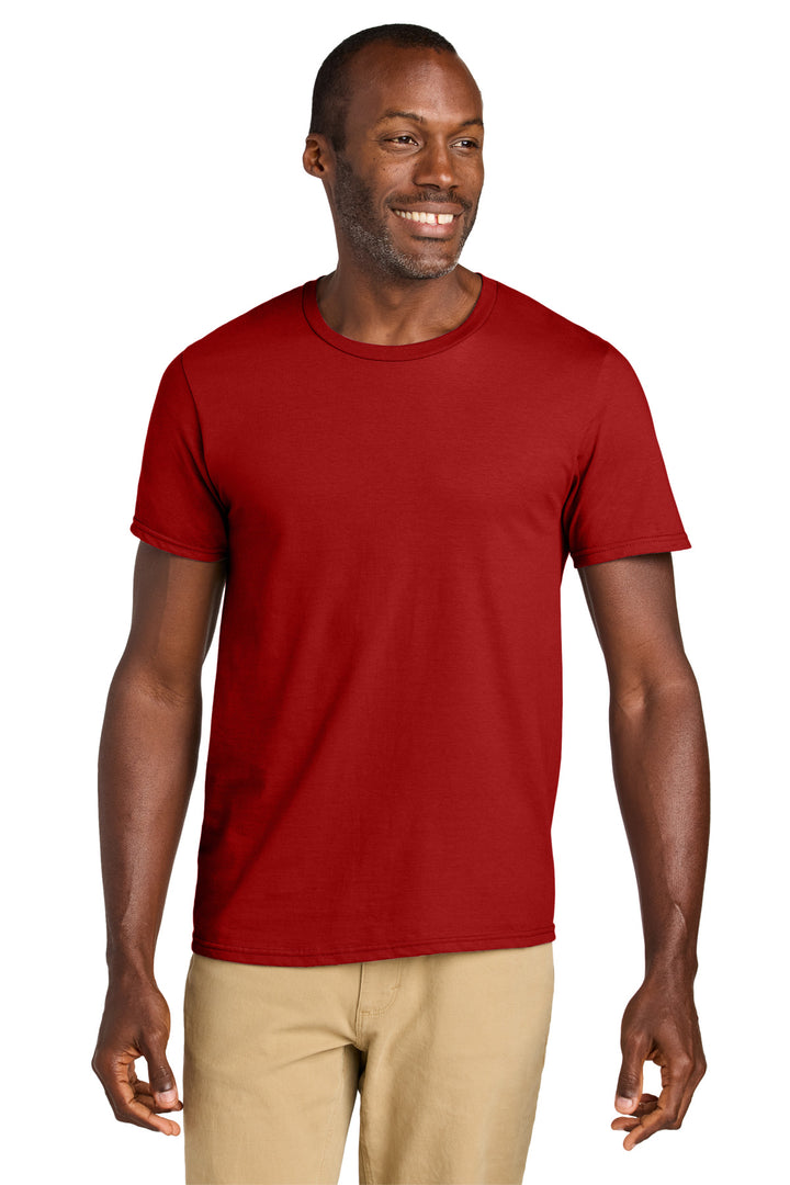 Front View of True Red Jerzees Classics Unisex Cotton T-Shirt 363M