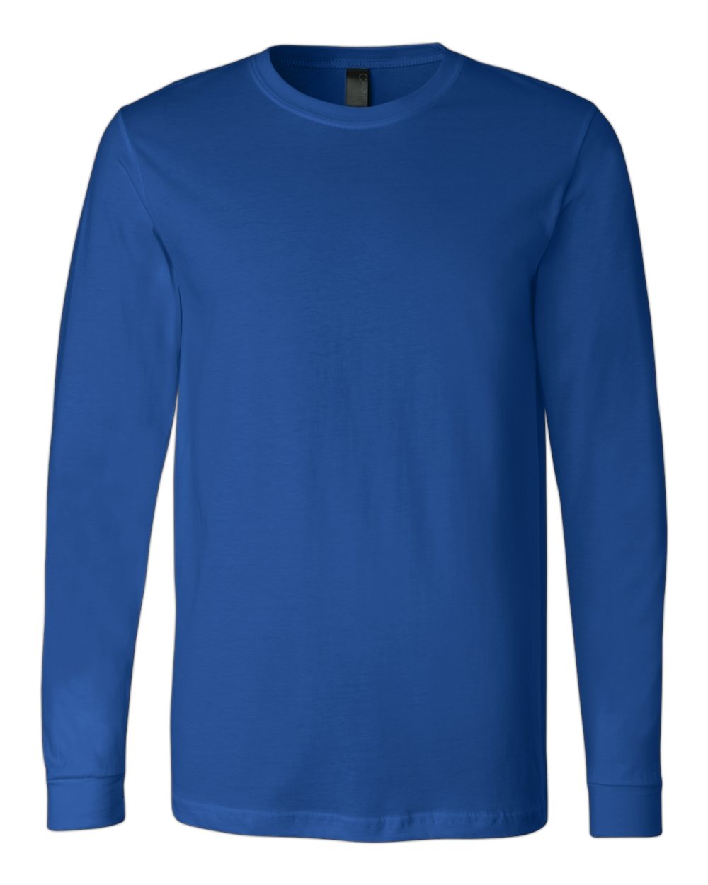 Front View of True Royal Jersey Long Sleeve Tee - 3501