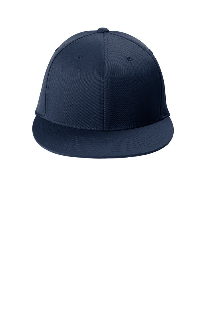 Front View of TrueNavy Sport-Tek Flexfit Flat Bill Cap STC56