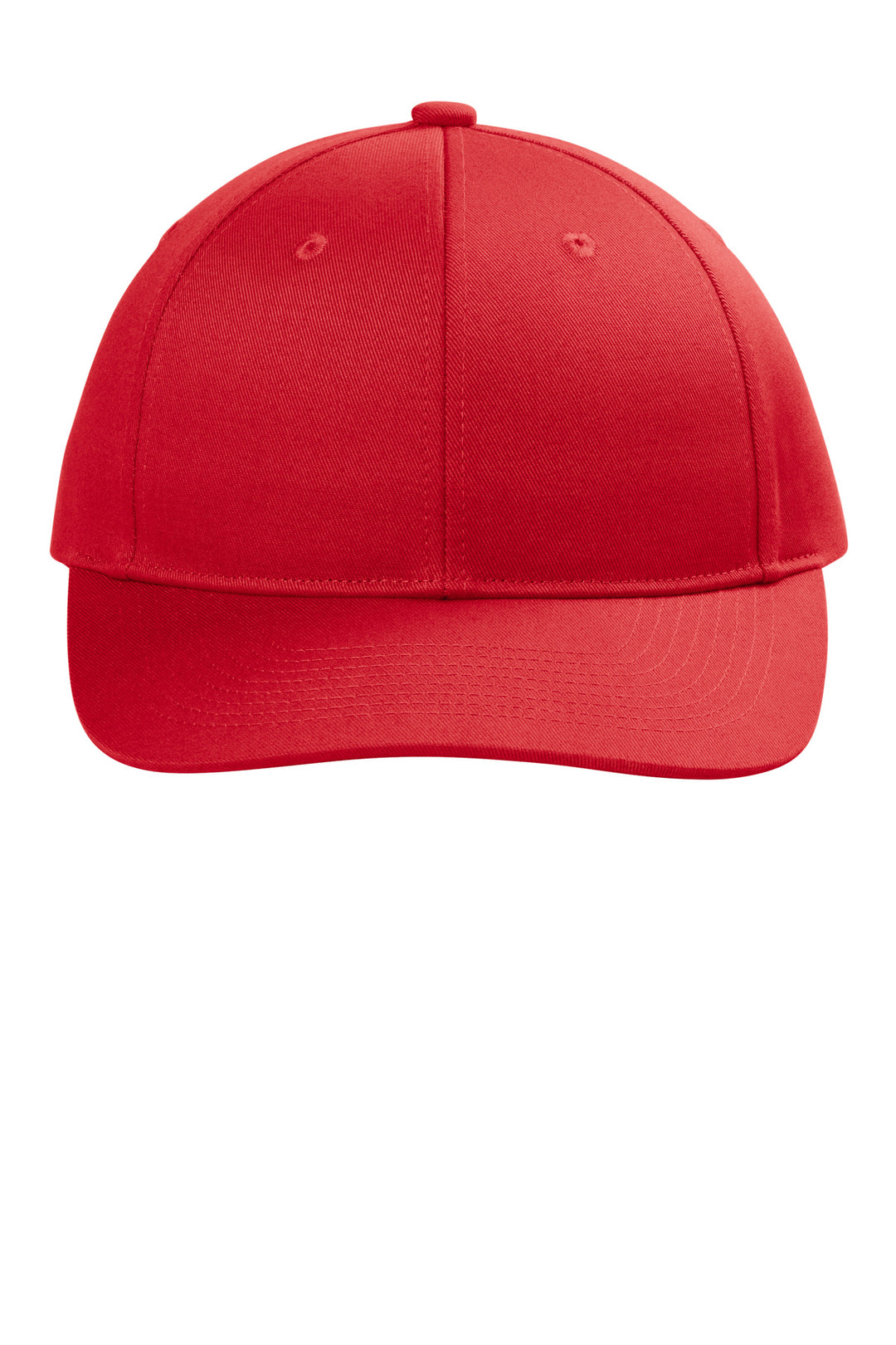 Front View of TrueRed Port Authority Snapback Cap C408