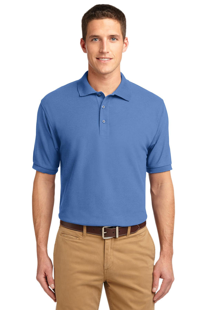Front View of Ultramrne Blue Port Authority Silk Touch Polo K500