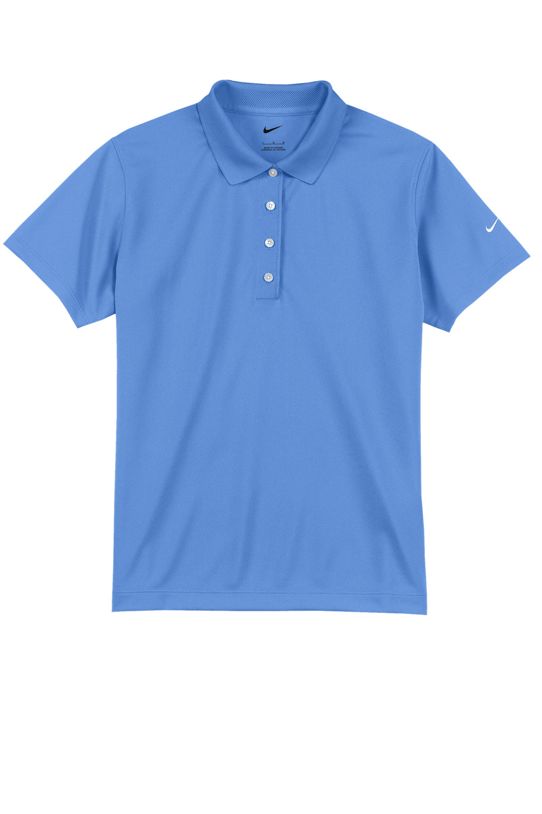 Front View of University Blu Nike Women's Tech Basic Dri-FIT Polo. 203697