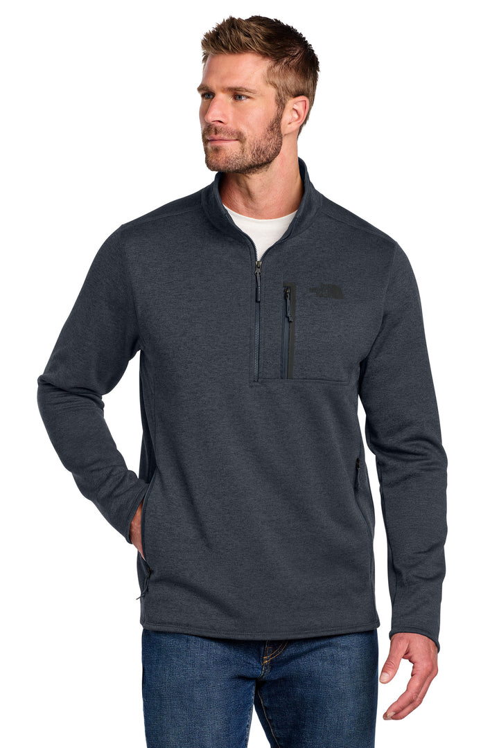 Front View of UrbNvyHt The North Face Skyline 1/2-Zip Fleece NF0A7V63