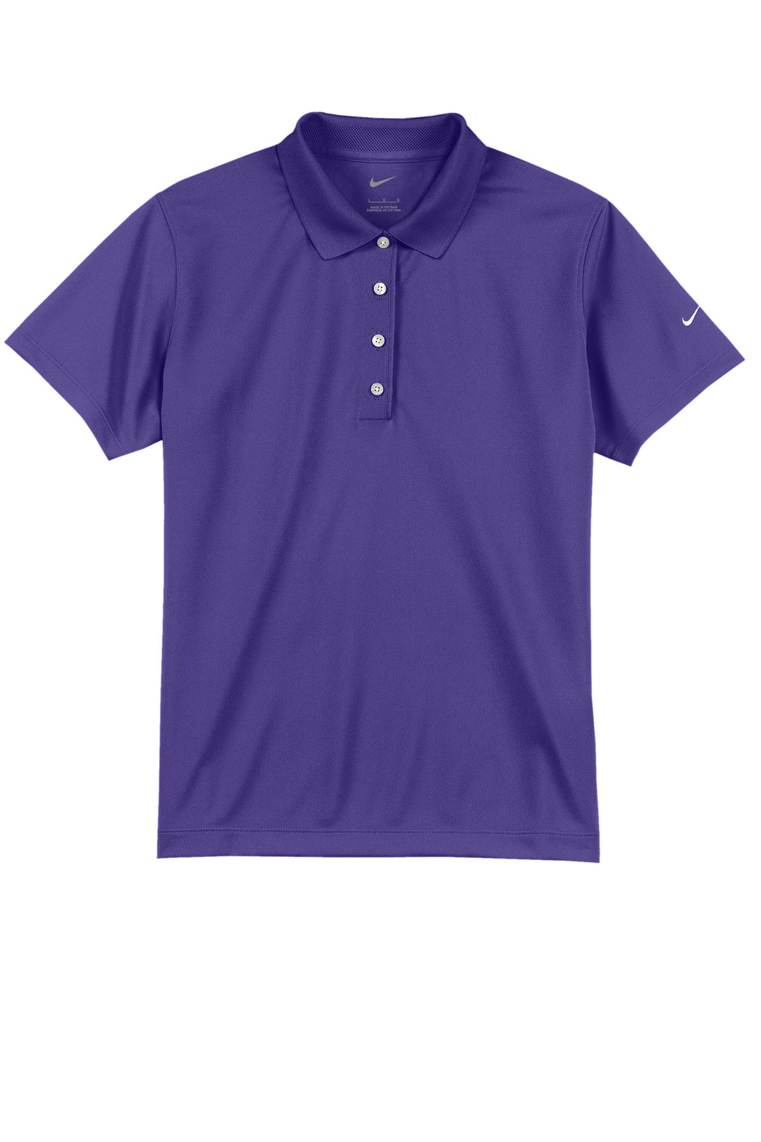 Front View of Varsity Purple Nike Women's Tech Basic Dri-FIT Polo. 203697