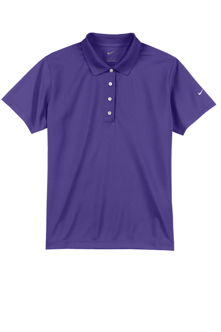 Front View of Varsity Purple Nike Women's Tech Basic Dri-FIT Polo. 203697