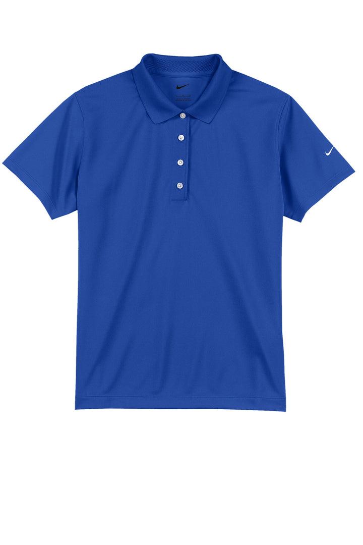 Front View of Varsity Royal Nike Women's Tech Basic Dri-FIT Polo. 203697