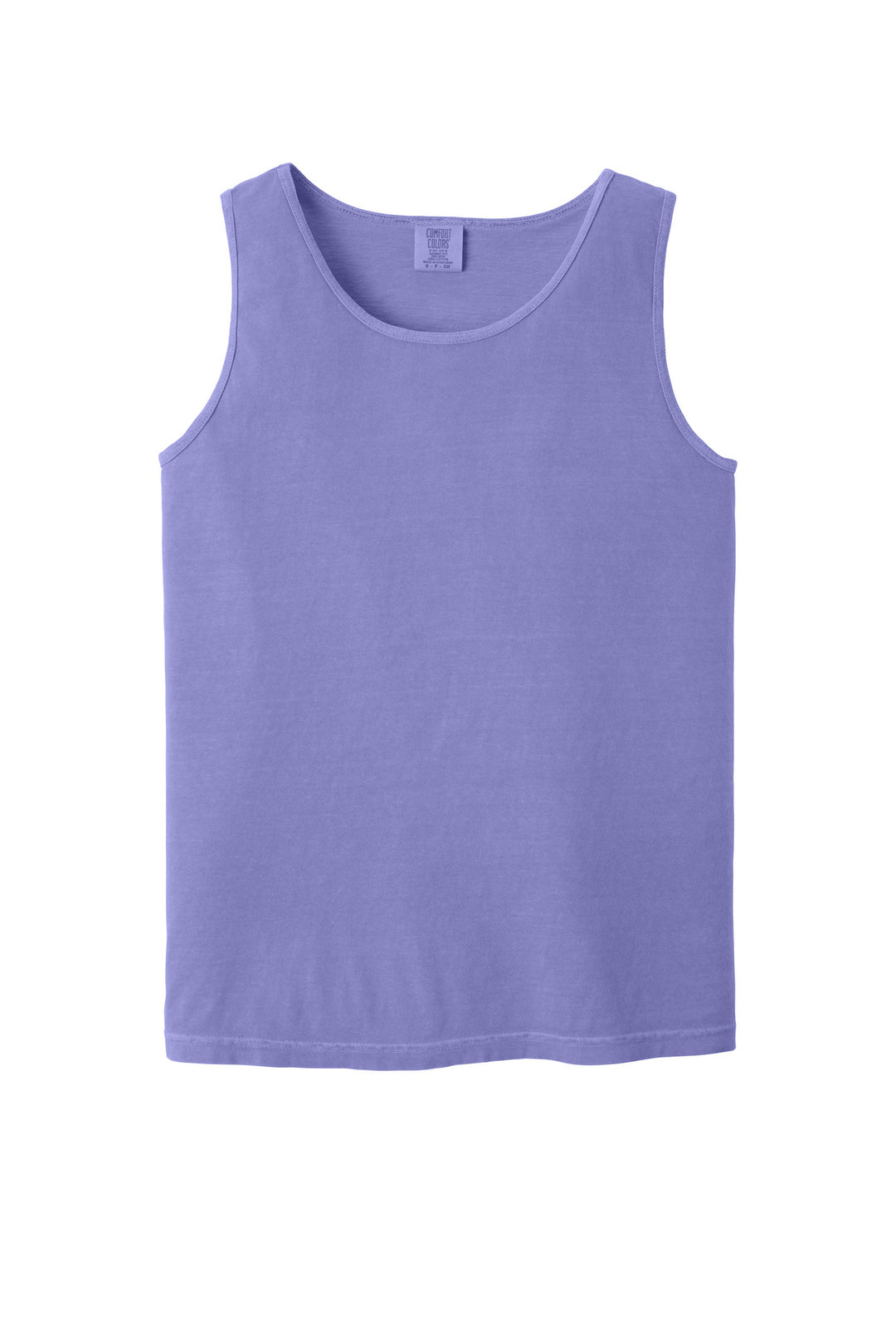 Front View of Violet COMFORT COLORS Heavyweight Ring Spun Tank Top. 9360