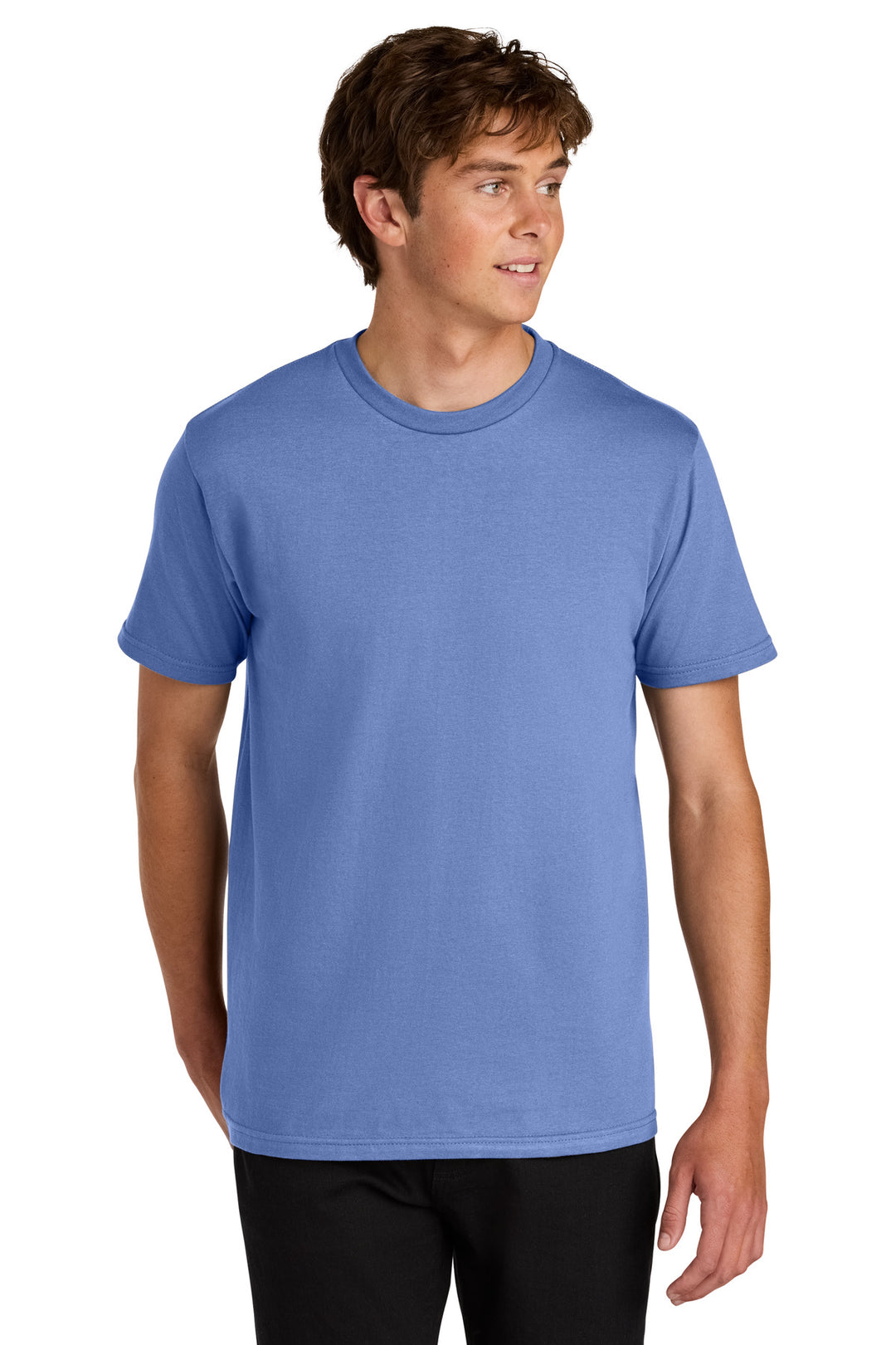 Front View of Violet Gildan Softstyle Midweight Tee 65000