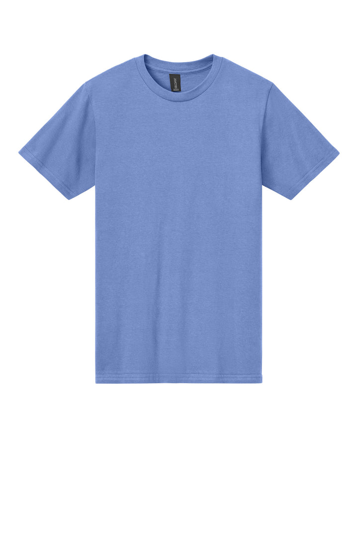 Front View of Violet Gildan Softstyle Midweight Tee 65000