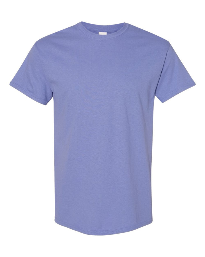 Front View of Violet Heavy Cotton™ T-Shirt - 5000