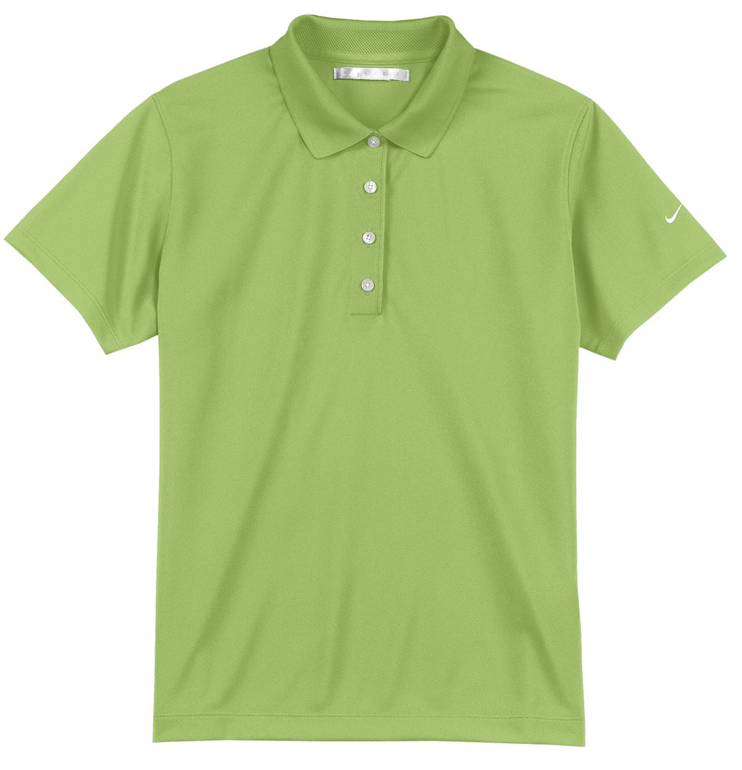 Front View of Vivid Green Nike Women's Tech Basic Dri-FIT Polo. 203697