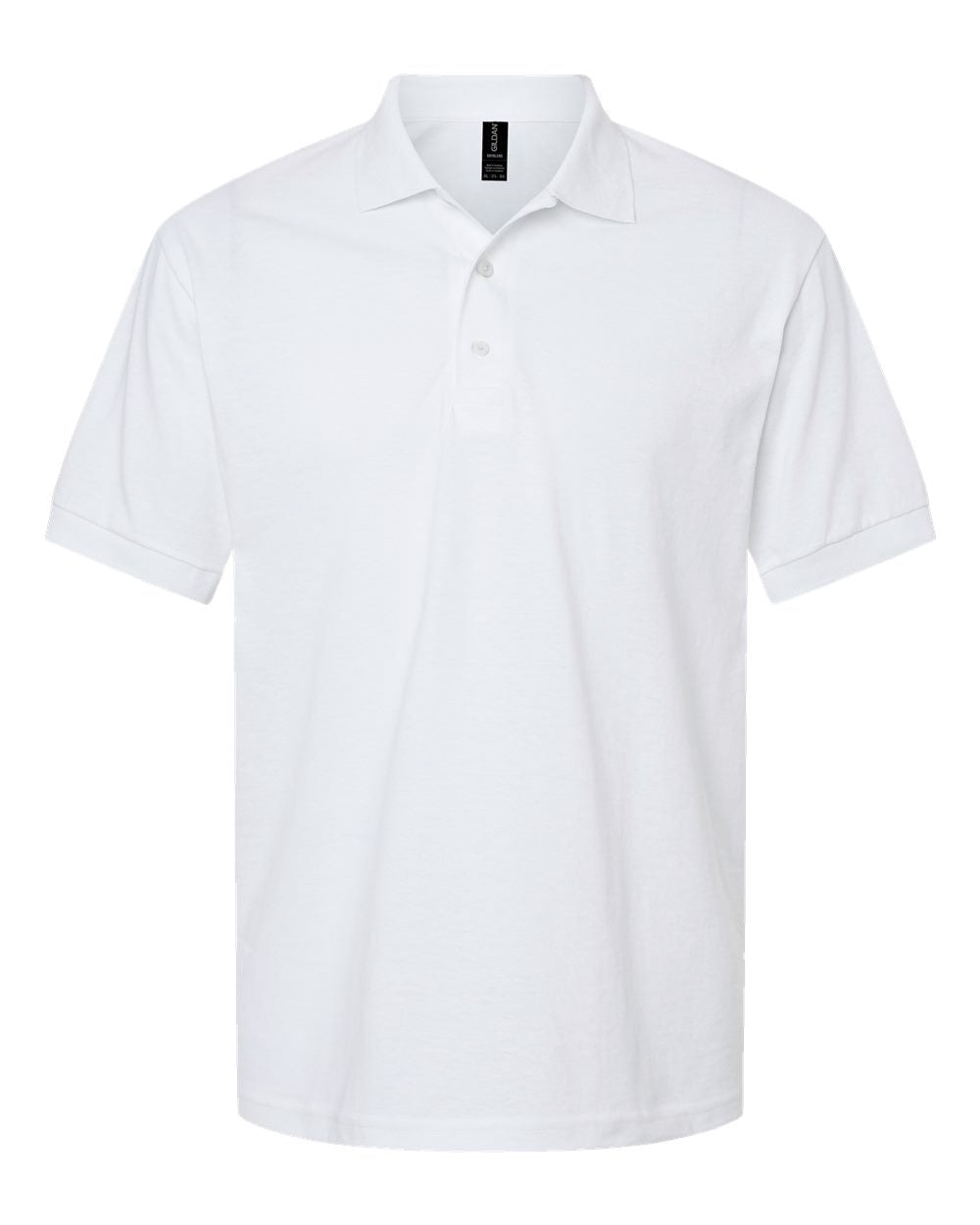 Front View of White DryBlend® Jersey Polo - 8800