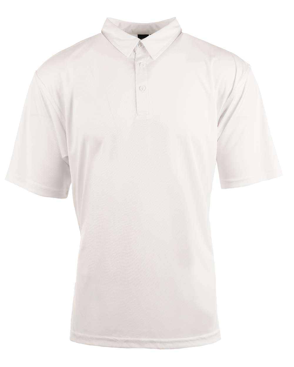 Front View of White Golf Polo - 0101