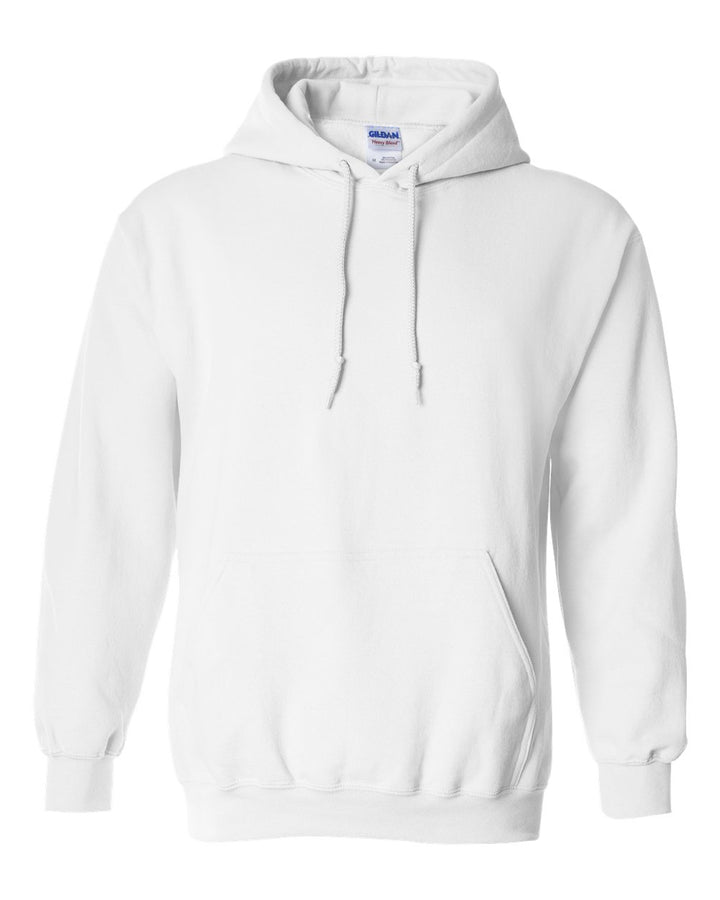 Front View of White Heavy Blend™ Hooded Sweatshirt - 18500