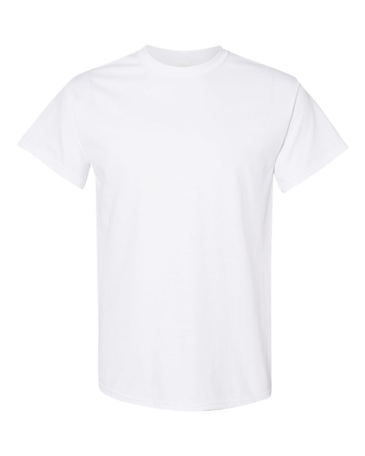 Front View of White Heavy Cotton™ T-Shirt - 5000