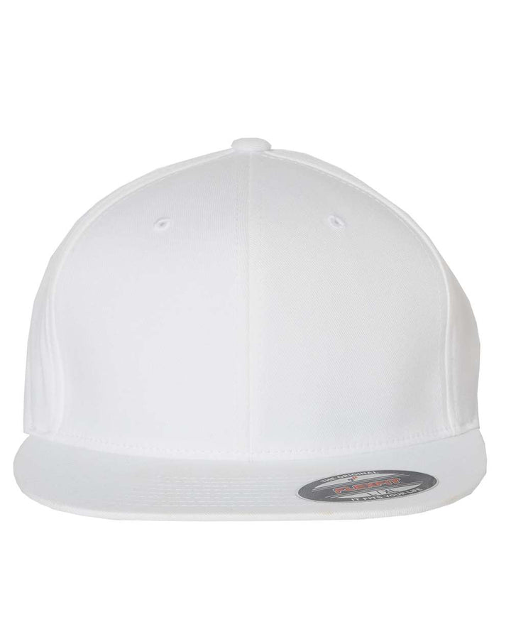 Front View of White Pro-Baseball On Field Cap - 6297F